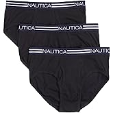 Nautica Men's Classic Cotton 3-Pack Fly Front Briefs