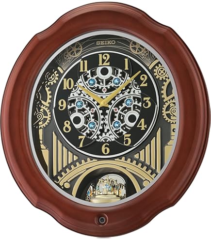 Amazon.com: Seiko RE582G Wall Clock, Karakuri Clock, Radio, Light