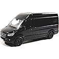 KiNSMART - Mercedes-Benz Sprinter Cargo Van, 1:48 O Scale Die Cast Metal Model Toy Van, Pull-Back Action, Black