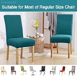 Granbest High Stretch Dining Chair Covers Set of 4 Blackish Green Jacquard view 5