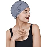 SAKUCHI Chemo Hats Solid Sleep Cap Women's Bamboo Soft Headwear Cancer Cap Chemo Headwear Women