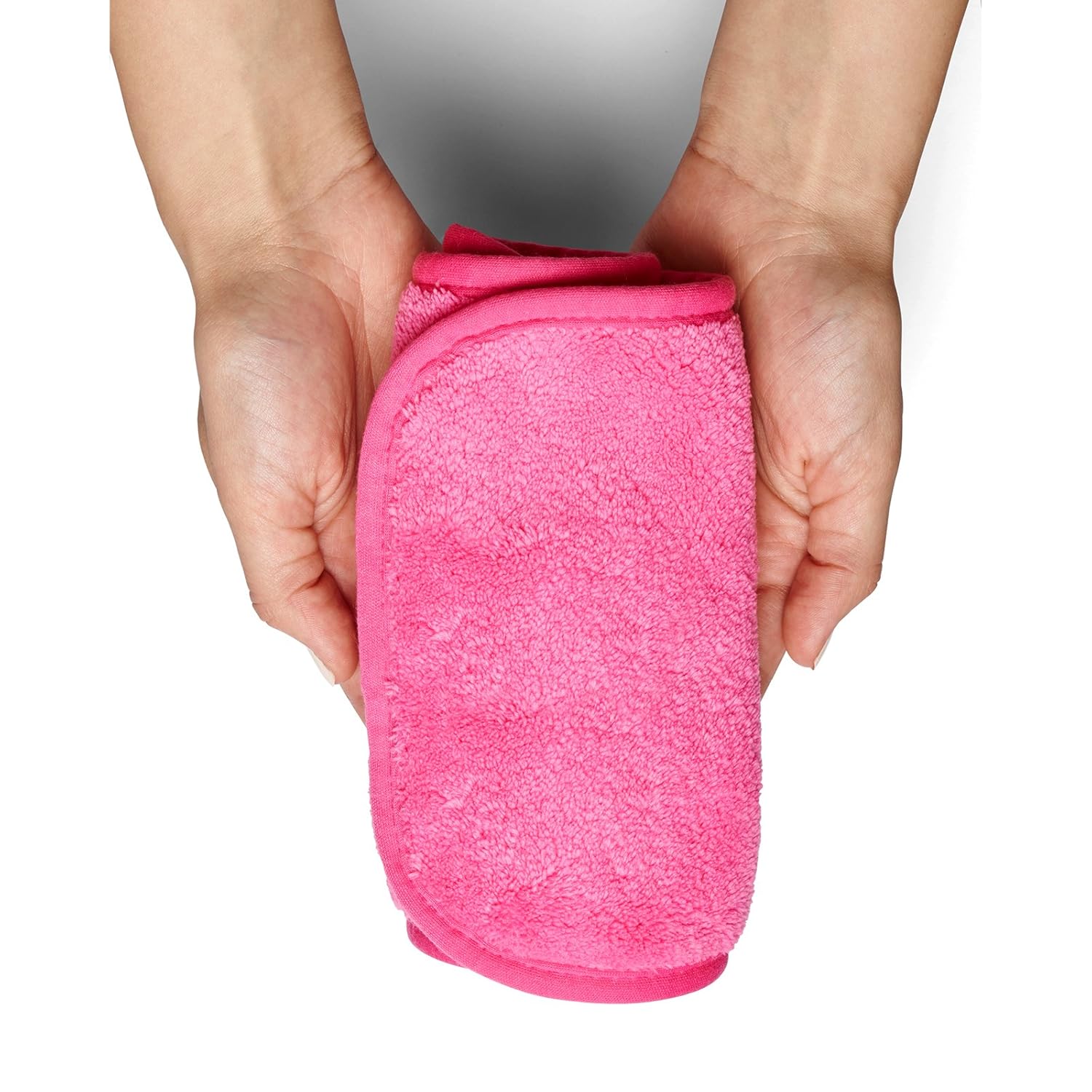 Miracle Face Erase 2 Pack Makeup Remover Face Cloths, Chemical-free, Microfiber, 6 Hair Ties (2 Count, Pink) : Beauty