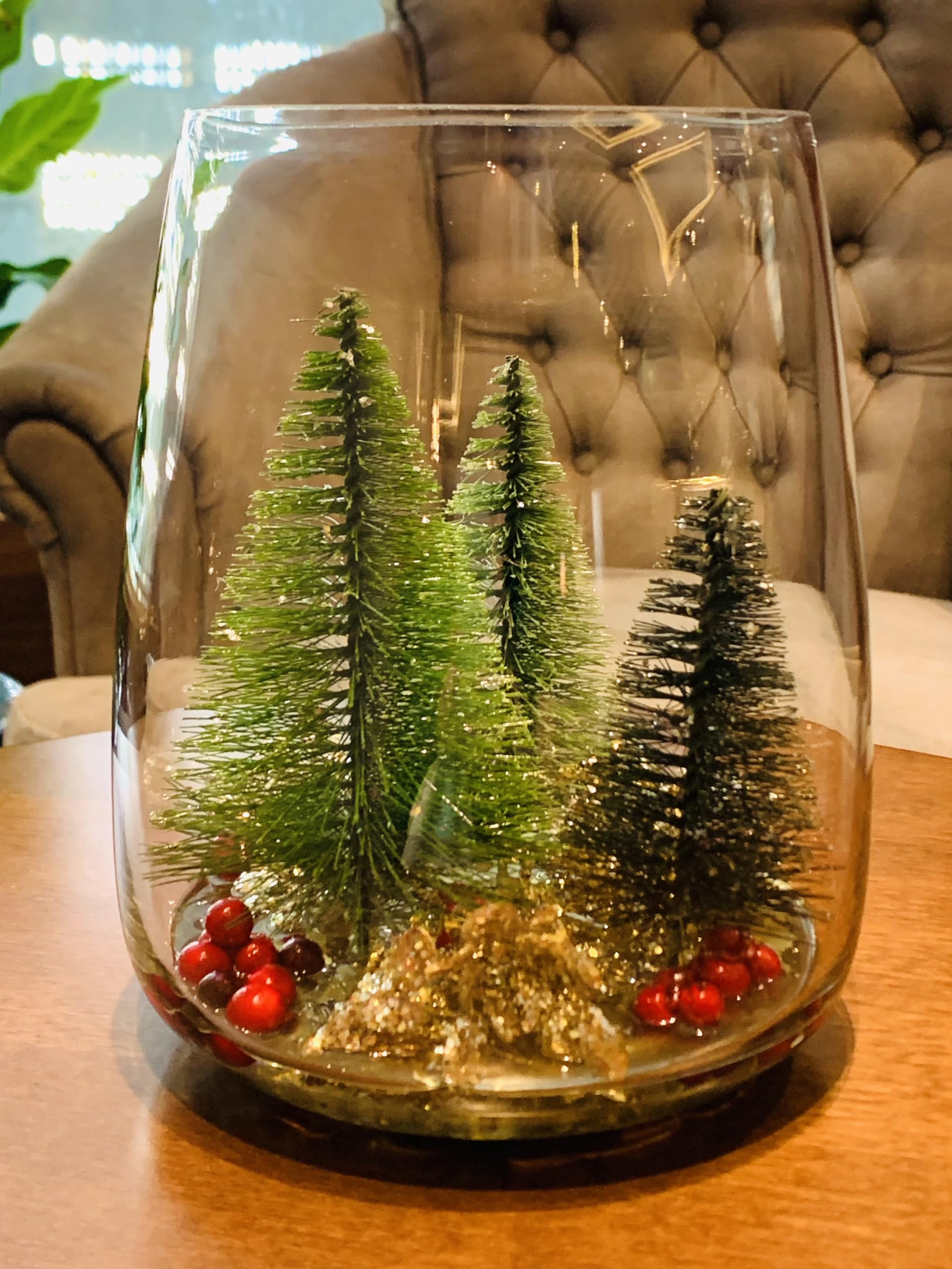 SMArtDecor Ltd - Christmas Decoration. Artificial Christmas Tree Set with 14x18cm bowl Vase