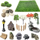 Cayway 26 PCS Outdoor Fairy Garden Miniatures Zen Garden Accessories 26 PCS view 1