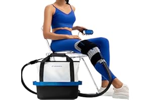 Portable Cold Therapy Machine for Knee Surgery Recovery, Foldable & Quiet Ice Therapy System for Travel, Hotel & Home Use, Co