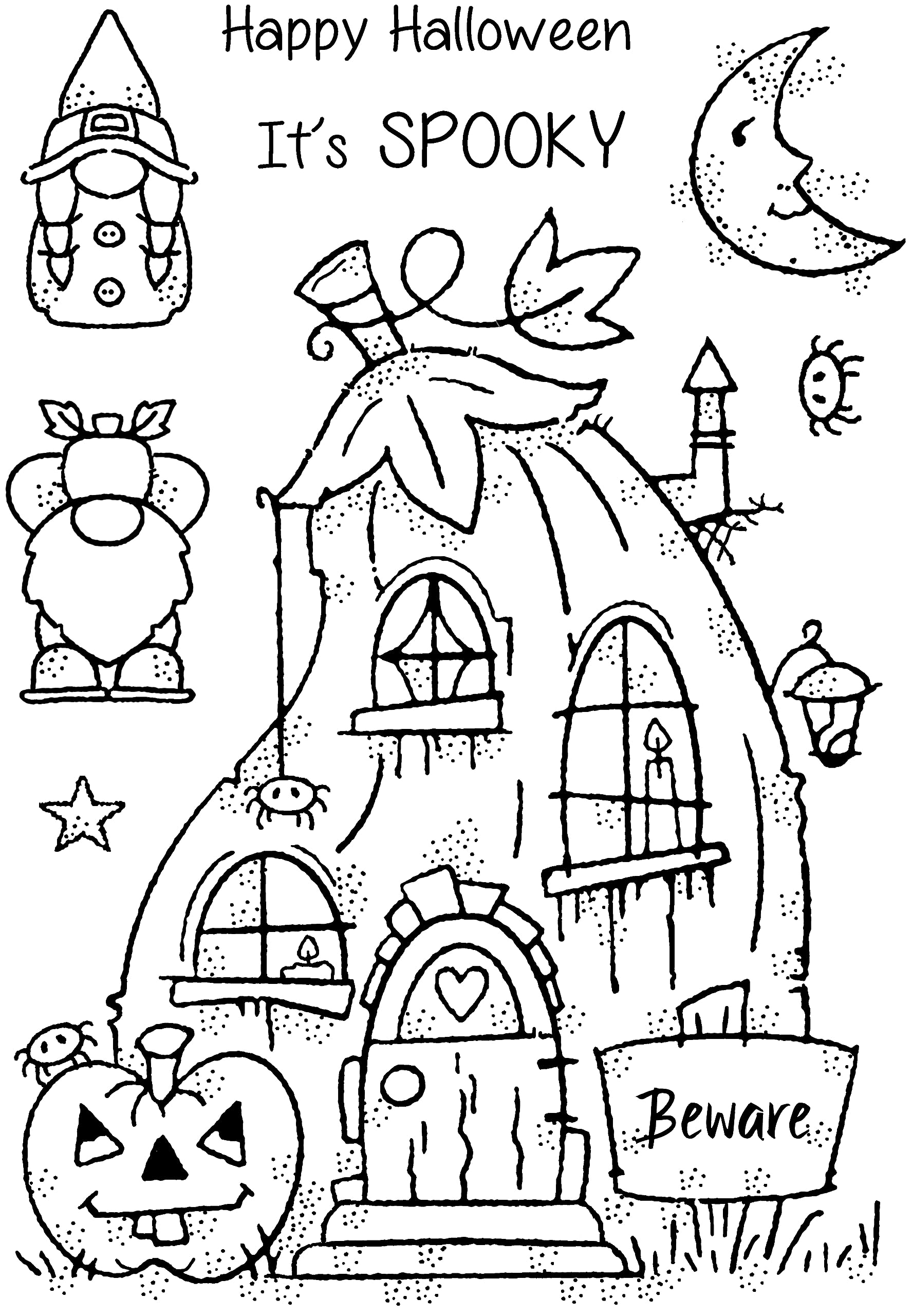 Woodware Clear Stamp Set-Pumpkin House, 4 x 6 in