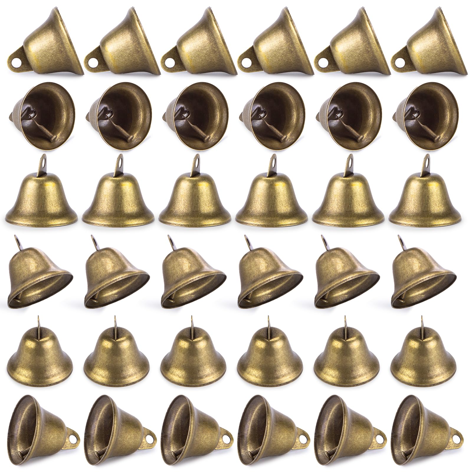 Photo 1 of VGOODALL 50PCS Vintage Jingle Bells, 1.7x1.5inch Bronze Bells for Crafts DIY Projects