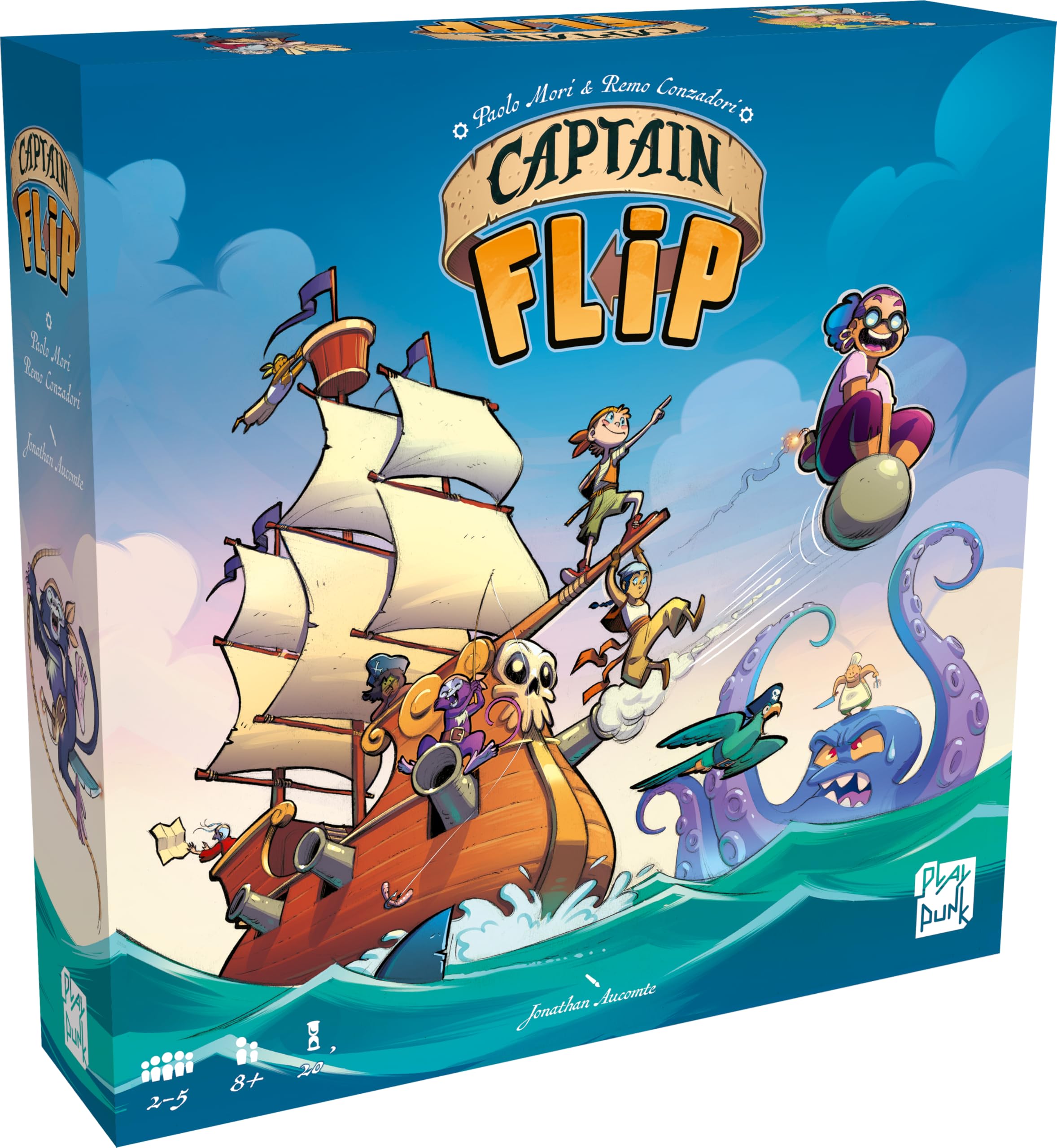 Playpunk Captain Flip Board Game for 2 to 5 Players from 8 Years Old French Version