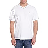 Robert Graham Men's Damien Short-Sleeve, V-Neck Top with Colorful Seams, Comfortable Fit & Richly Detailed for Wear