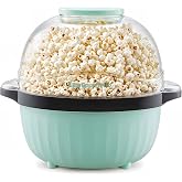 Elite Gourmet EPM145M 18 Cup Hot Oil Stirring Popcorn Popper, Mint | Reversible Serving Bowl, Measuring Cap, Butter Melting Tray &amp; ETL Approval - Great for Parties, Movie Night &amp; Anytime Snacks