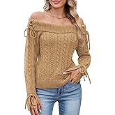 ZAFUL Women's Cropped Knit Sweater Boat Neck Long Sleeve Pullover Jumper Top