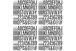 wavamawa 1000 Pcs 2 Inch Waterproof Letter Stickers - Self-Adhesive Vinyl Includes 20 Sheets of Alphabet, Numbers & Symbols for Mailbox, Door, Window, Address, Business Signs, Vehicles & More (Black)​