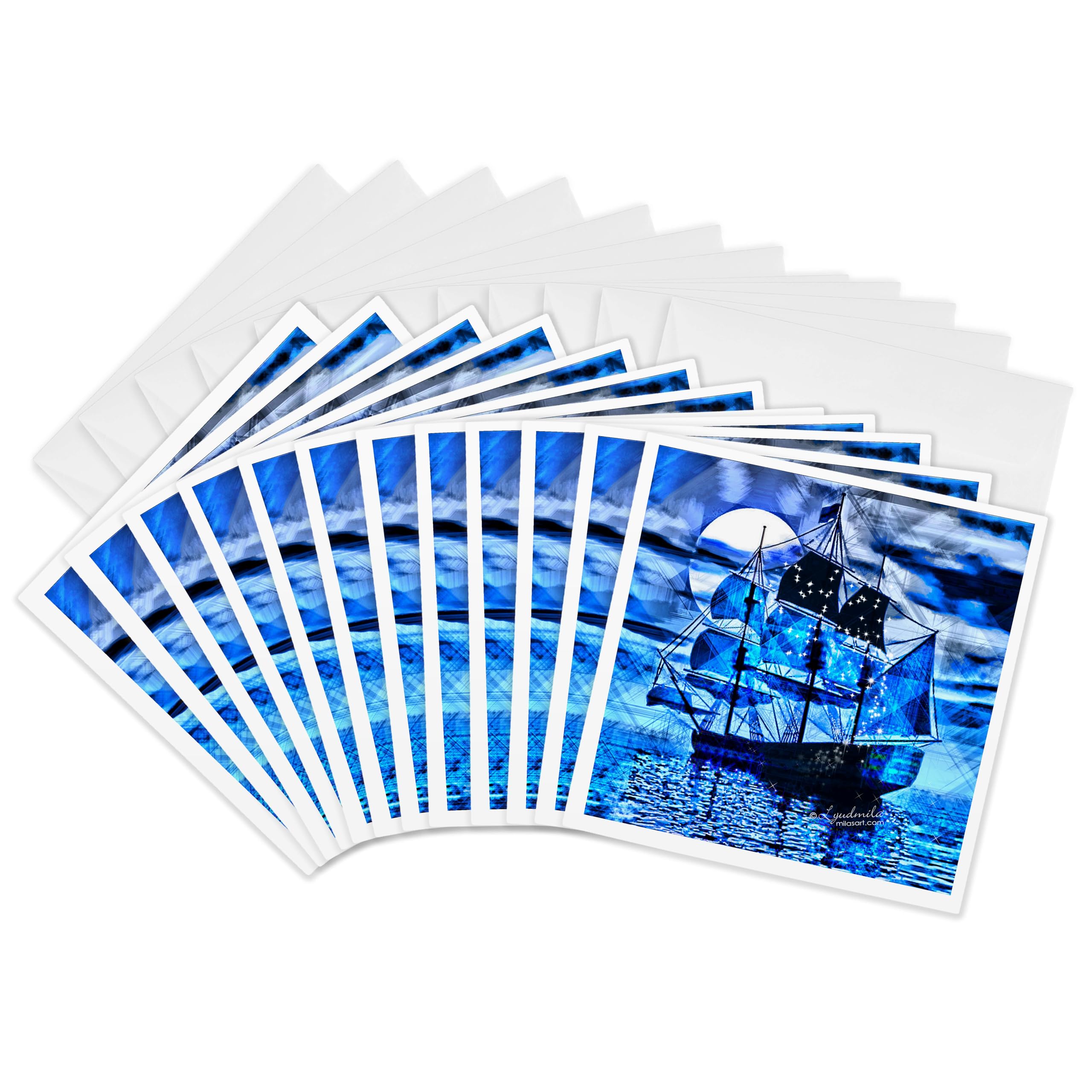 3dRose gc_4474_2 6 x 6-Inch"" Greeting Card (Pack of 12)