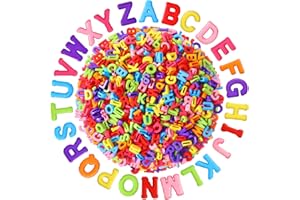 Augshy 700Pcs Large Alphabet Letter Beads for Keychains Chunky Crafts | Colorful Acrylic Plastic,Great for Keychains Bracelets and Shoelaces,Large Hole Shape for Easy Threading,700Pcs 9x12mm Mix