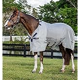 Horseware&reg; Protector Fly Sheet - Silver/Navy &amp; White &amp; Beige, 81 inches