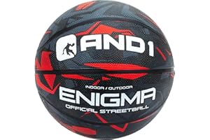 AND1 Enigma Basketball - Streetball for Indoor and Outdoor Use, Deep Channel Construction and Durability