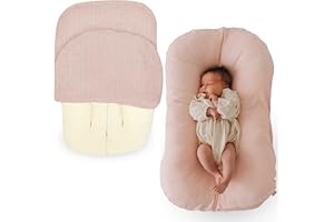Max&So Baby Lounger Cover for Newborn - Cotton Infant Lounger Pillow Cover Removable Design - Soft Cotton Slipcover for Newborn Lounger Pillow - Baby Nest Cover - Pink - Cover Only