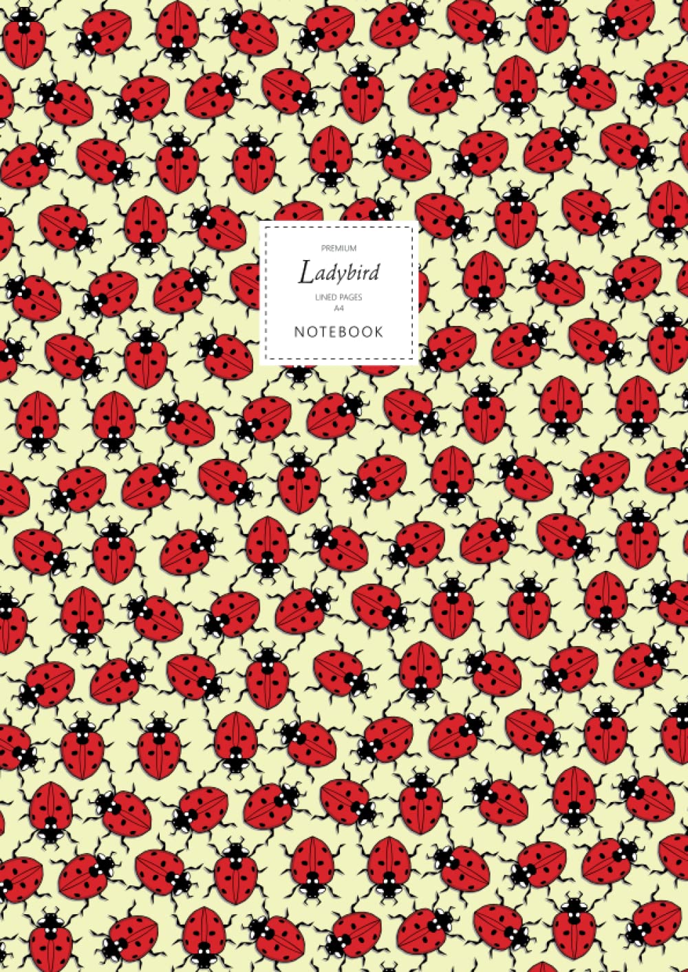 Ladybird Notebook - Lined Pages - A4 - Premium: (Yellow Edition) Fun notebook 192 lined pages (A4 / 8.27x11.69 inches / 21x29.7cm)