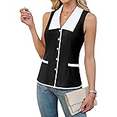 BMJL Women's Summer Tank Top Business Casual Outfits 2025 Dressy Casual Blouses Work Sleeveless Shirts