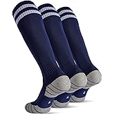 CWVLC Soccer Socks for Kids Youth Adult, Cotton Football Softball Baseball Socks