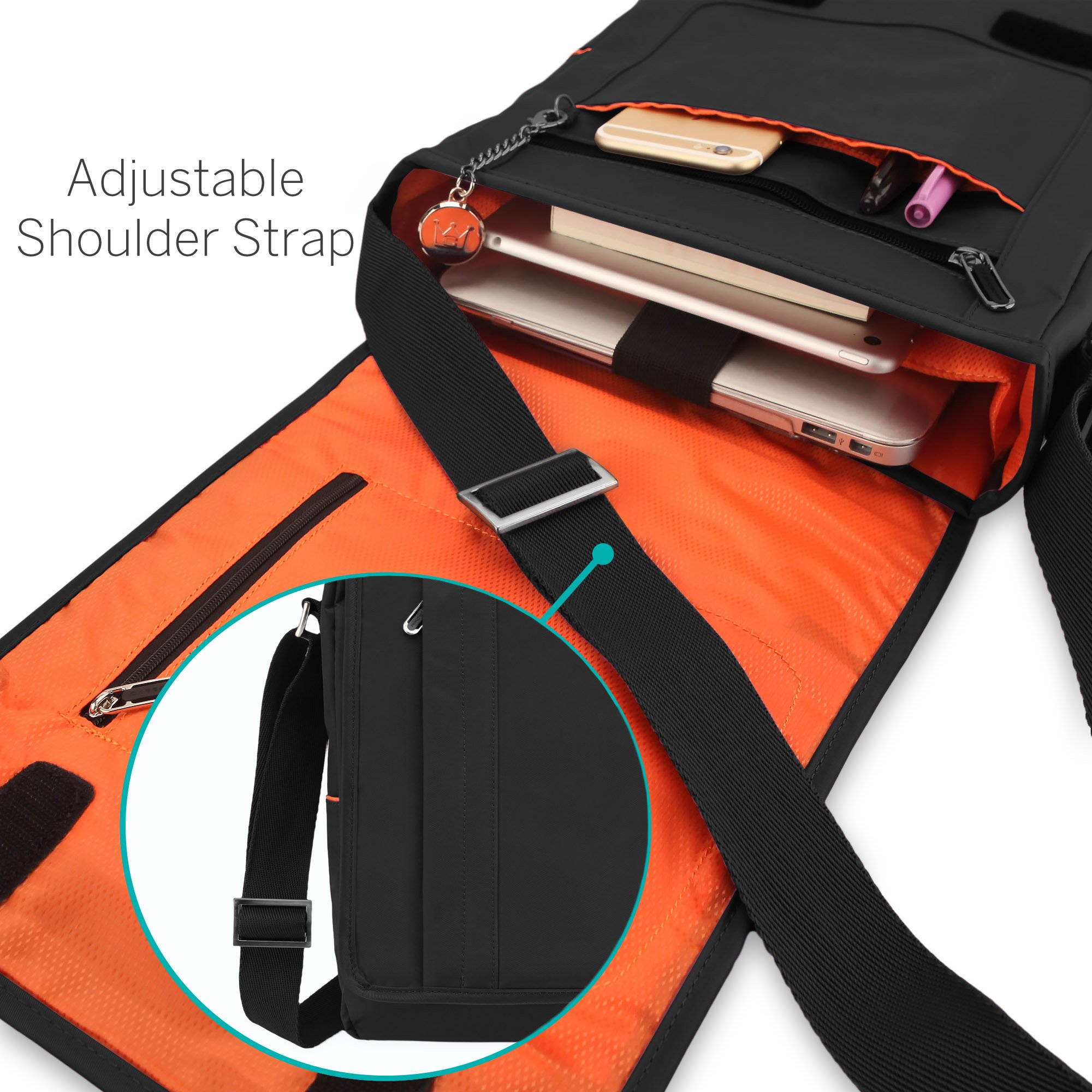 CaseCrown Vertical Mobile Messenger Bag (Black) for Microsoft Surface