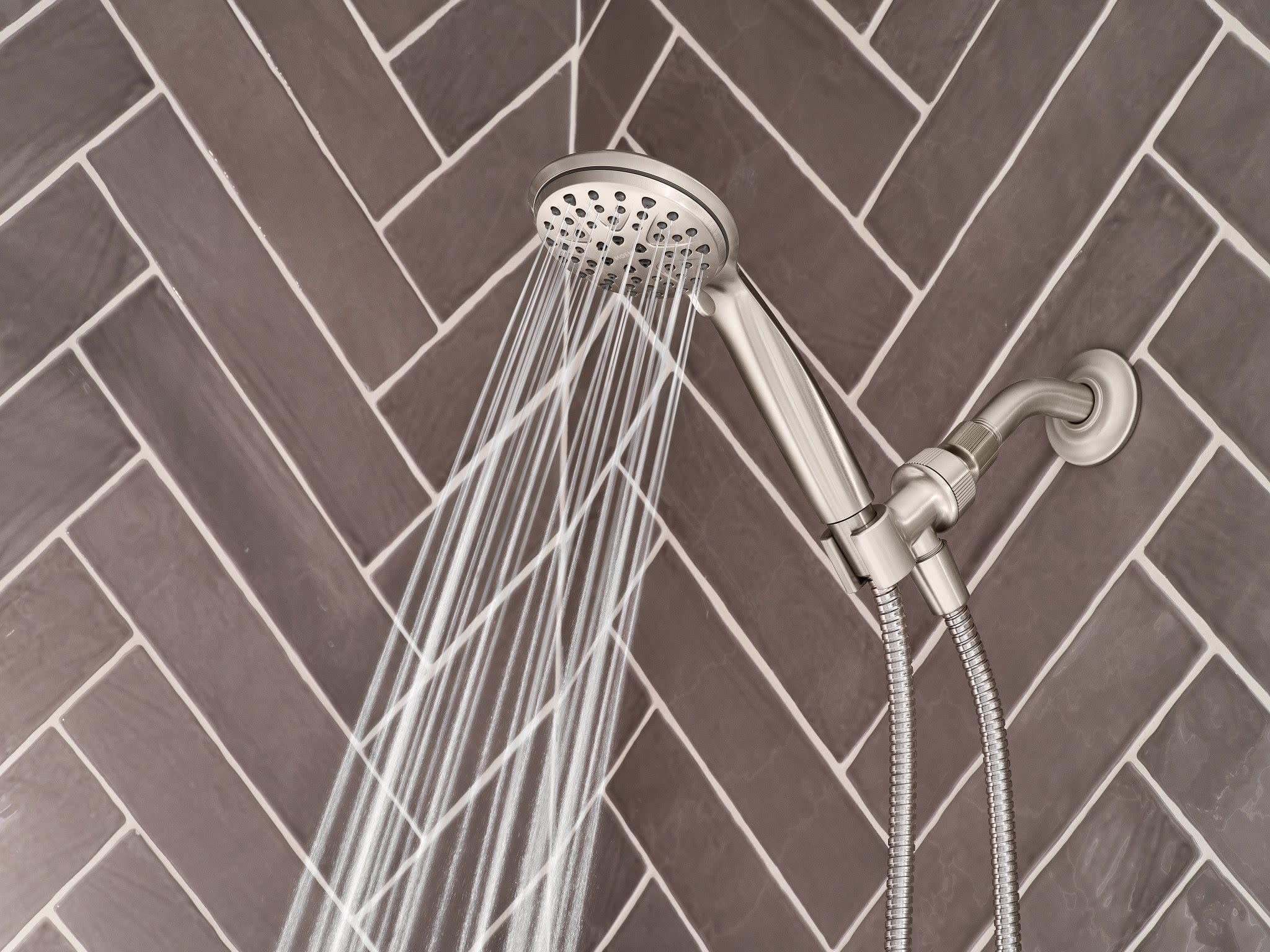 Moen Attune Shower Head with Handheld Sprayer, 6 Handheld Shower Head Spray Settings, Spot Resist Brushed Nickel Finish, 218H0SRN
