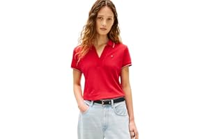 Tommy Hilfiger Women's Regular Short Sleeve RWB Pique Polo