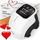 Careella Wireless Knee Massager – Heated, Rechargeable, Adjustable Brace with Smart Vibration, & Gentle Light – Cordless Comfort Device for Knees & Joints – Portable Relaxation Equipment