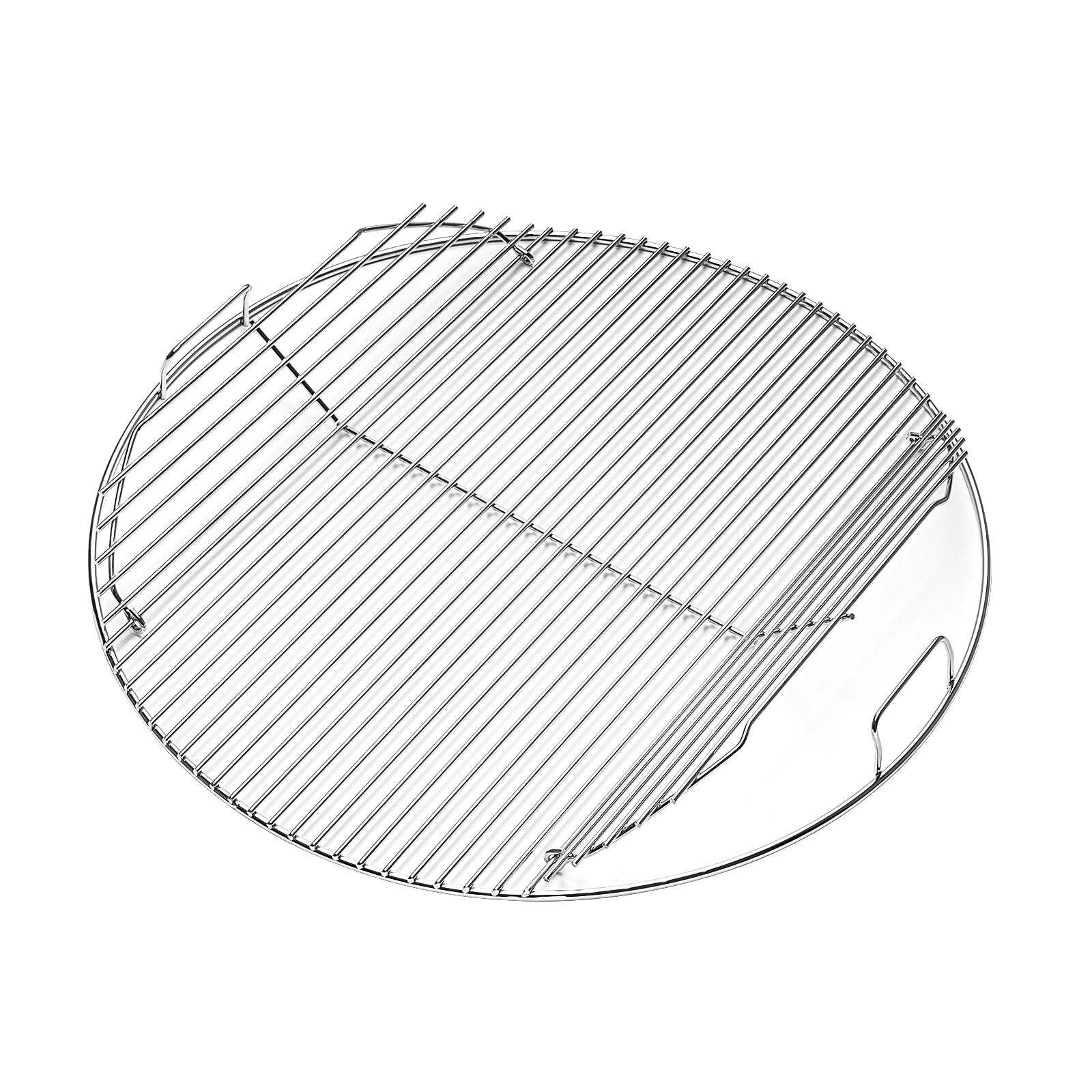 7436 54,6CM Rund Grillrost Klappbarem für Weber 57CM Holzkohlegrills,Grillrostersatzteil für Weber One-Touch Wasserkocher PCH835, Gourmet System,Bar-B-Kettle,Master-Touch,Smokey Mountain Cooker Smoker