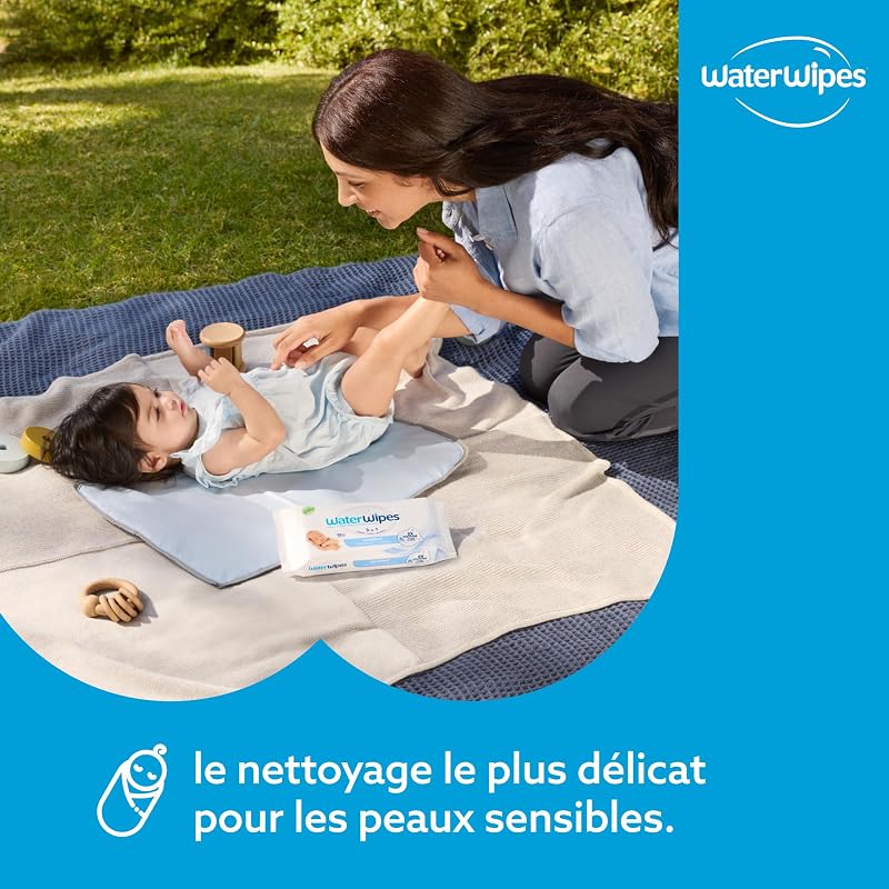 Peau Sensible+ Lingettes Nouveau-Né et Bébé, 9 Paquets