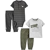 Simple Joys by Carter's baby-boys 4-piece Bodysuit, Top, and Pant Set