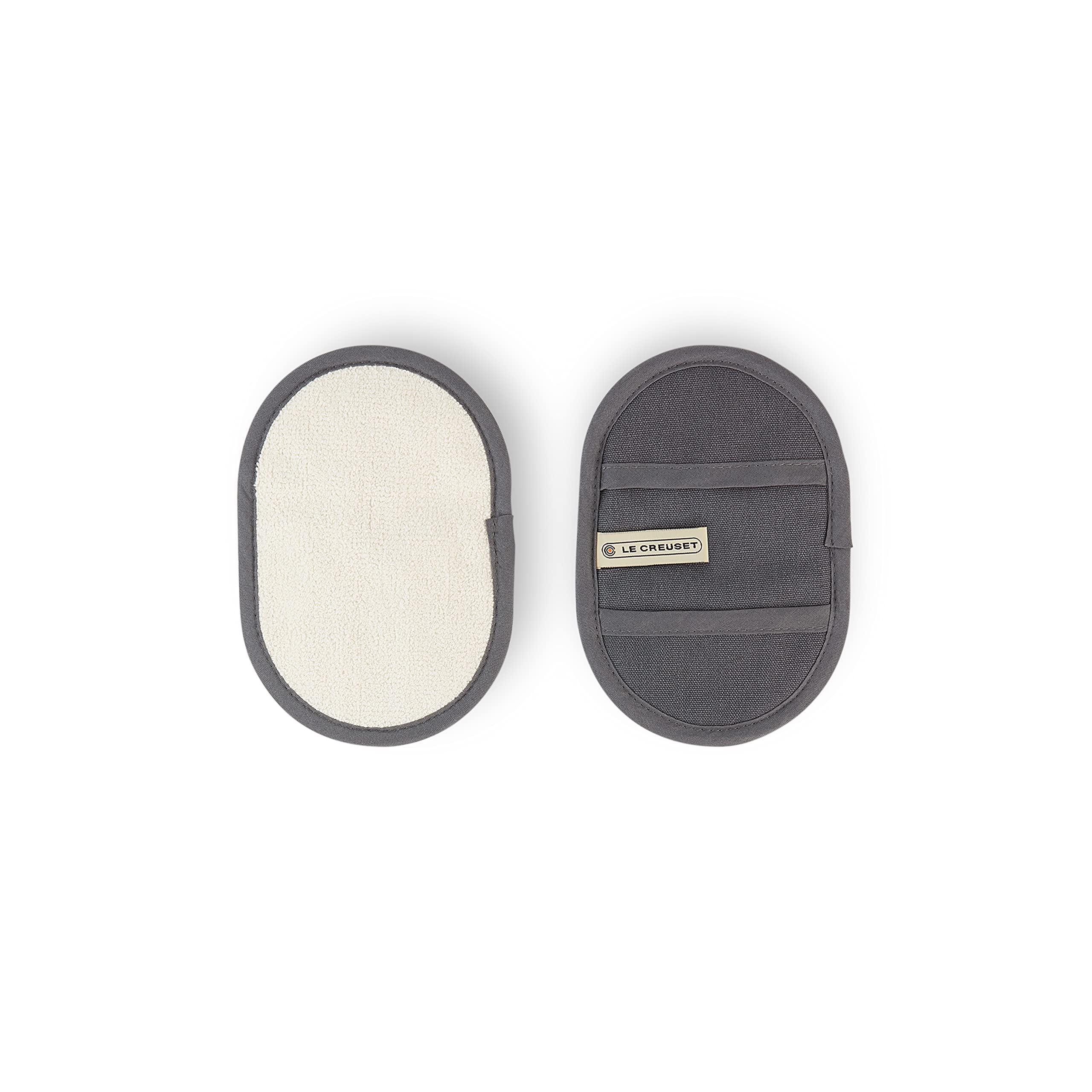 Le Creuset Fingertip Pot Holders, Set of 2, Stain resistant, Flint, 95002600444000