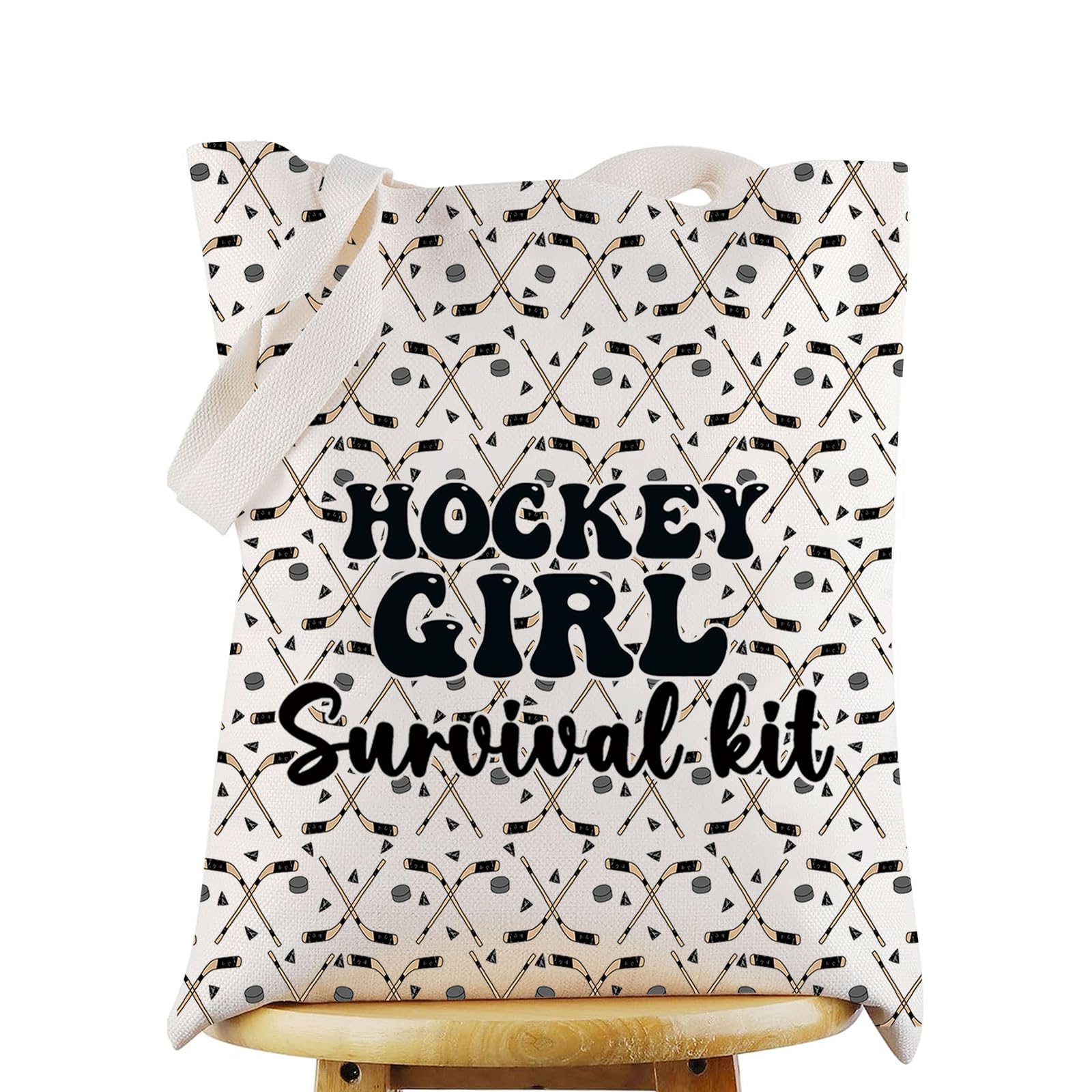 WZMPA Hockey Girl Survival Kit, Lover Gift, Player Makeup Pouch Bag, Ice Hockey Sports Merchandise, TG