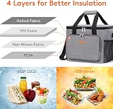 Lifewit Lunch Bag 24L Insulated Cooler Grey 40 Can Adult Portable view 5