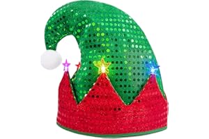 WTTORDE Elf Hat Felt Elf Hat with Jingle Bells Santa Hats Hat Great Holiday Party Costume New Year Gift Ideas and Accessory