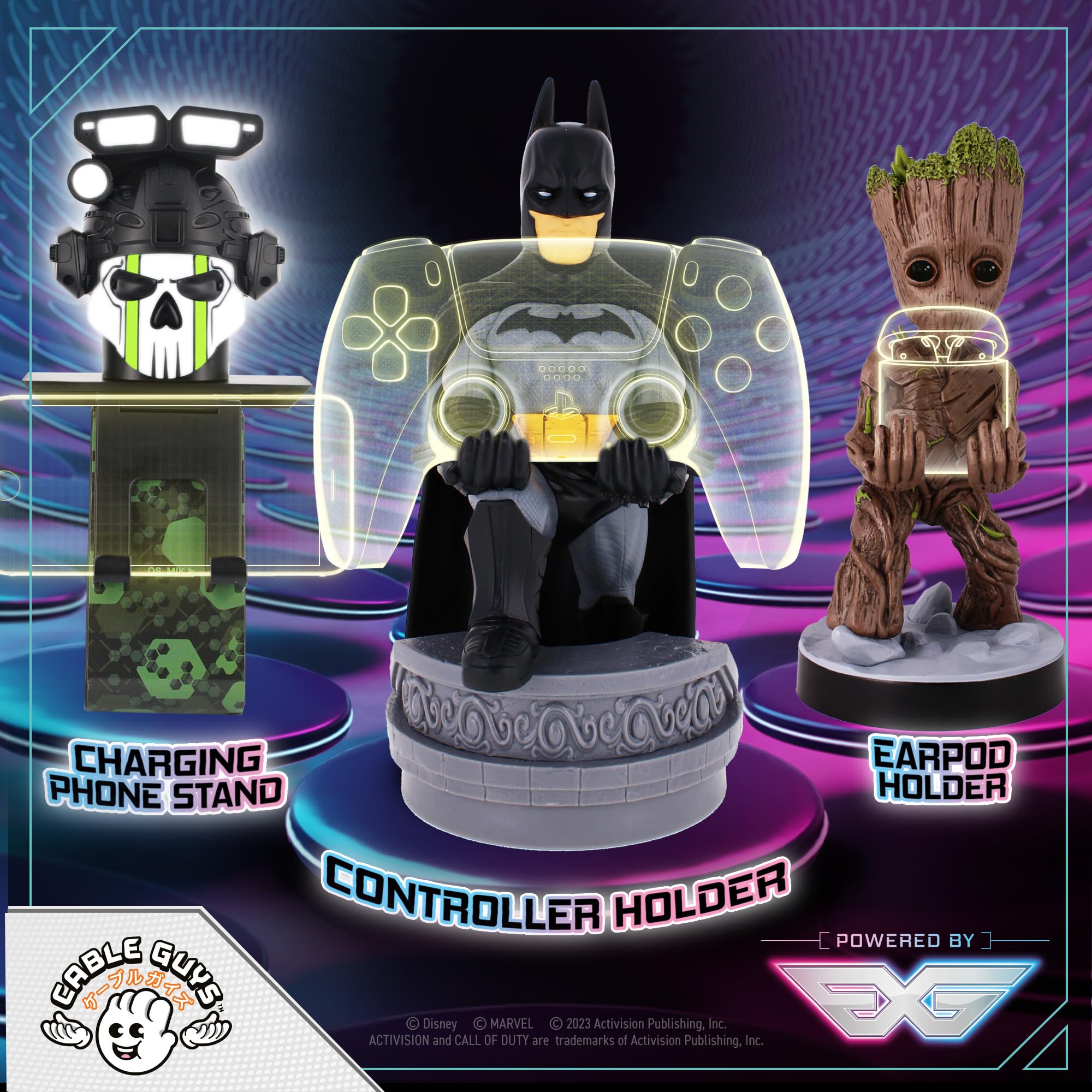 Cable Guys - Batman Gaming Accessories Holder & Phone Holder for Most Controller (Xbox, Play Station, Nintendo Switch) & Phone