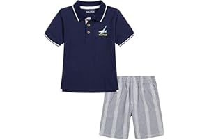 Nautica Sets (KHQ) Boys Nautica 2 Piece Polo Woven Short Set