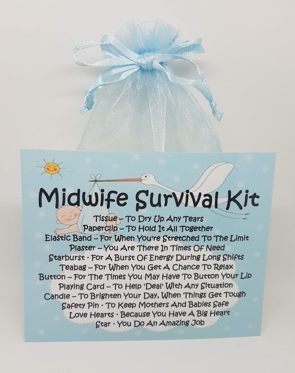 Midwife Survival Kit Fun Novelty Gift Card Keepsake Thank You Midwife Survival Kit Fun Novelty Gift Card Keepsake Thank You