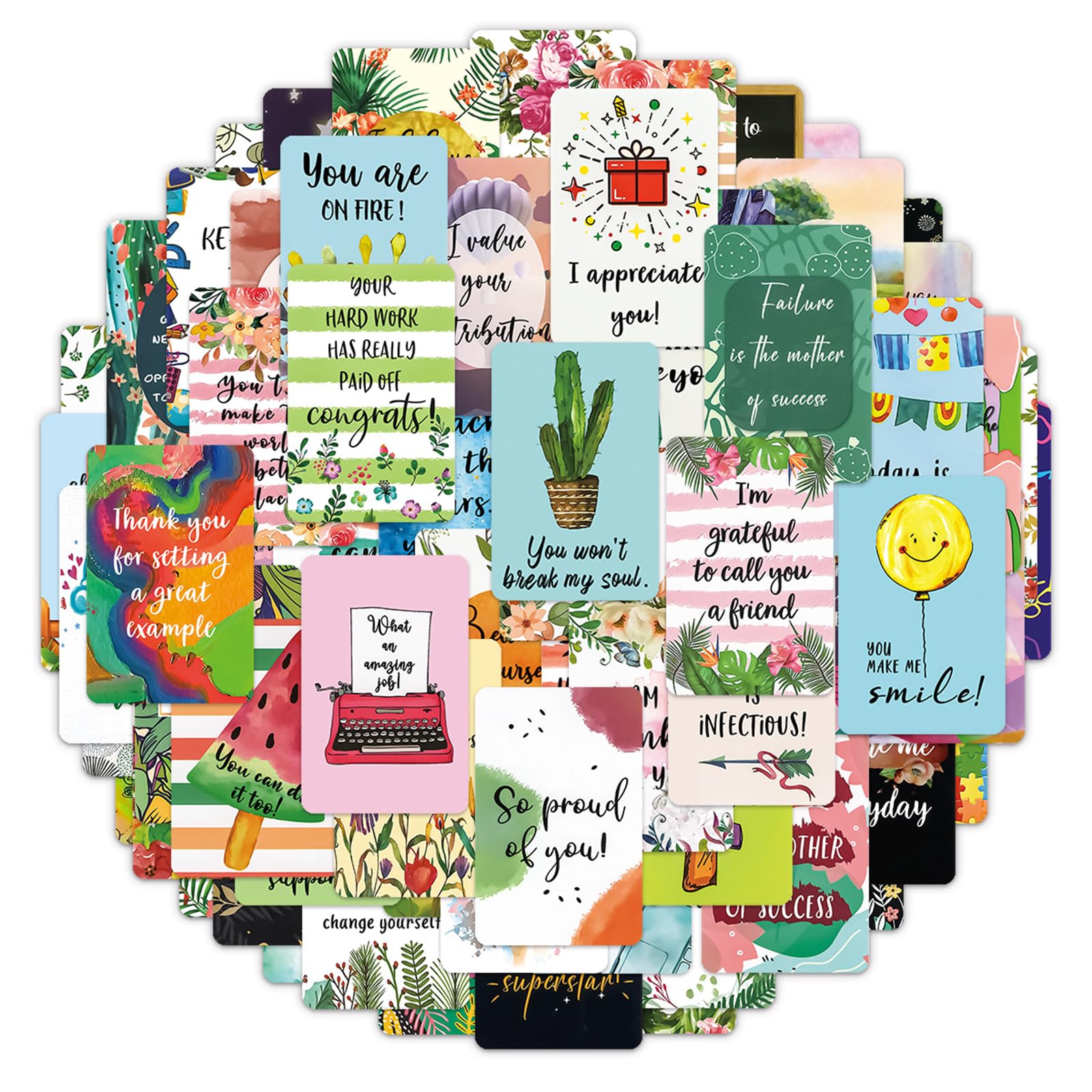 72 PCS Positive Affirmation Cards Motivational Cards for Women Unique Encourage Cardsmini Inspirational Note Cards for Kids Positive Postcards Spiritual Gifts with Inspirational Quotes Encouragement