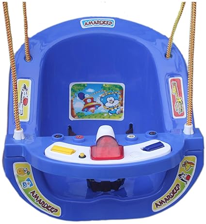 KooKyKooby Baby Toy Swing Musical with Child Safety Locks (Blue)
