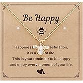 AHAETH Bee Necklace for Women Gifts Gold Queen Bees Bumblebee Jewelry Honey Bee Necklace