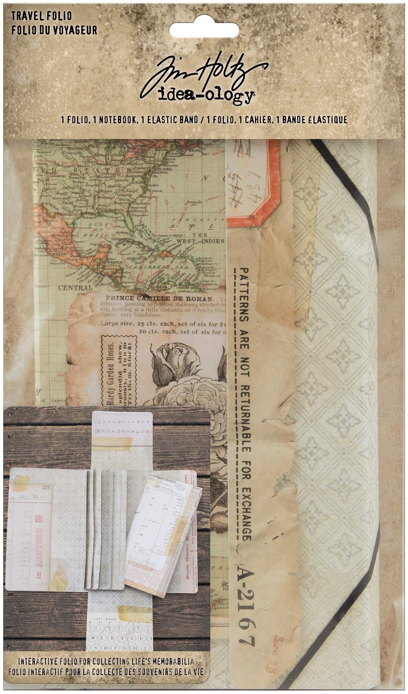 Tim Holtz Idea-Ology ADTH94032 Travel Folio, 5.75 inch x 10 inch