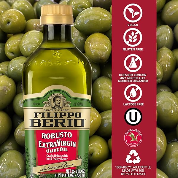 FILIPPO BERIO EXTRA VIRGIN OLIVE OIL, ROBUSTO, 25.3 OUNCE RPET BOTTLE