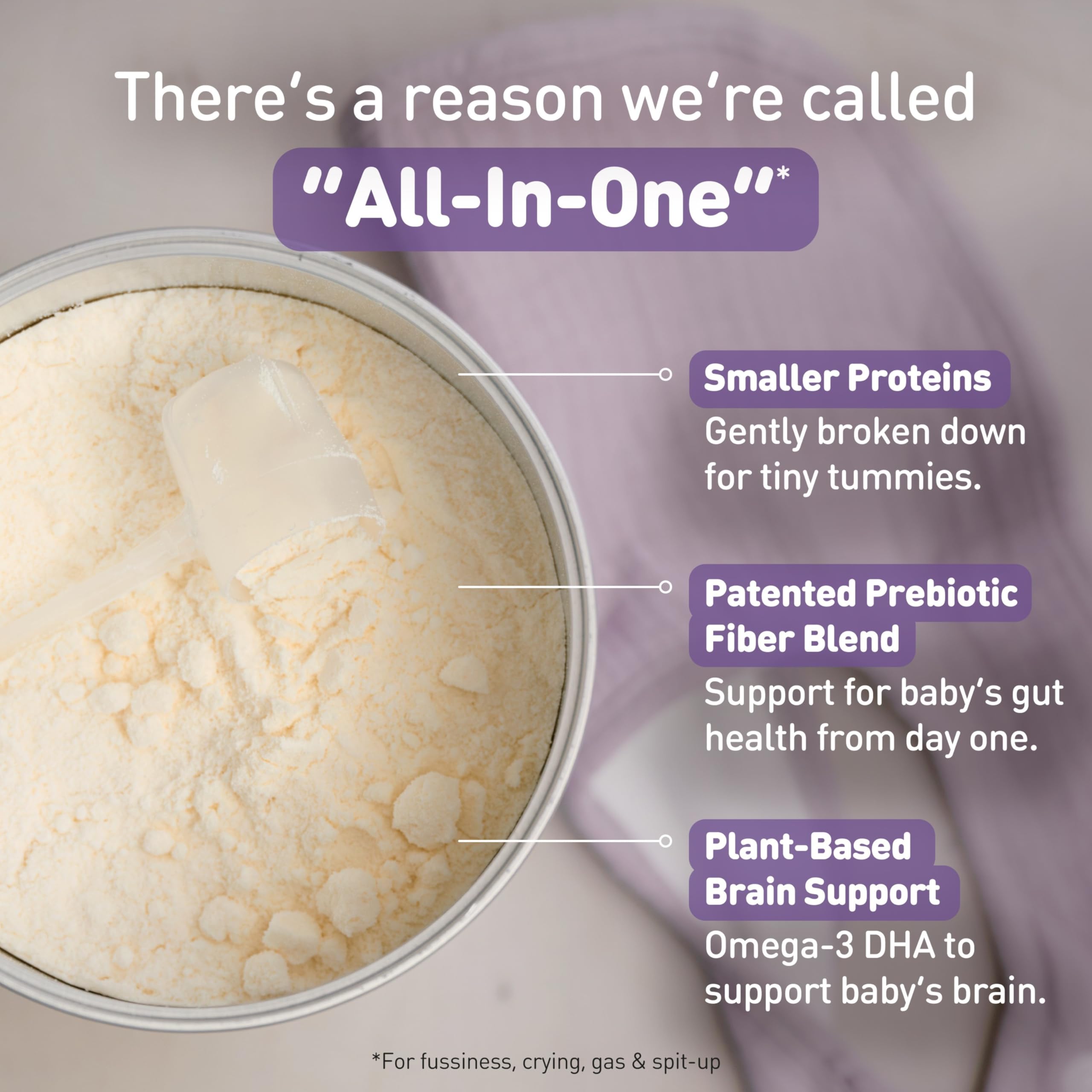 Enfamil NeuroPro Gentlease Baby Formula, Brain and Immune Support with DHA, Clinically Proven to Reduce Fusiness, Crying, Gas and Spit-up in 24 Hours, Non-GMO, Reusable Tub, 19.5 Oz