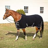 Equinavia Norse Anti-Pill Fleece Cooler | Blanket Liner for Horses - Black/Grape Purple - 74 in