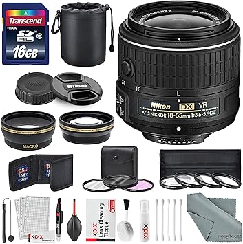 Amazon Com Nikon Af S Dx Nikkor 18 55mm F 3 5 5 6g Vr Ii Lens Platinum Accessory Bundle W 52mm Wide Angle Telephoto Lens Variety Of Filters Lens Pouch 16gb Sd Card Xpix Lens Accessories