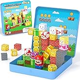 49PCS Magnetic Tiles Travel Toys for Kids Ages 4-8, Magnetic Building Blocks Adventure Set with Portable Iron Storage Box & P