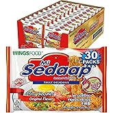 Mi Sedaap Mi Goreng Instant Stir Fry Noodles, Pack Of 30, Original Flavor | Halal Certified, Indonesian Style Spicy Ramen, Chewy Savory Fried Noodles, Asian Noodles, For Quick Late Night Snacks