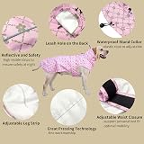 MAMORE Adjustable Waterproof Dog Raincoat Reflective Strip Small Gold Cherry view 3