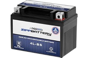 ZIPPBATTERY YTX4L-BS 12V 50 CCA AGM – Maintenance-Free 4Ah Battery for Scooter, Mini ATV, Dirt Bike – T3 Nut & Bolt Terminal – Fits Polaris Scrambler 90, Honda Spree NQ50, Yamaha TTR125E, Can-Am DS70